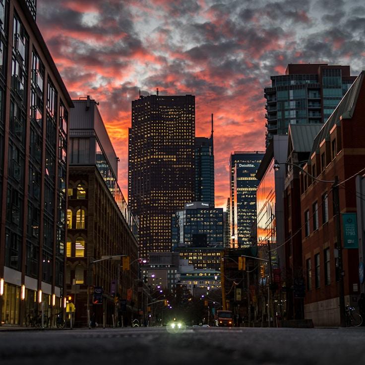 Sunset outdoors in Italy